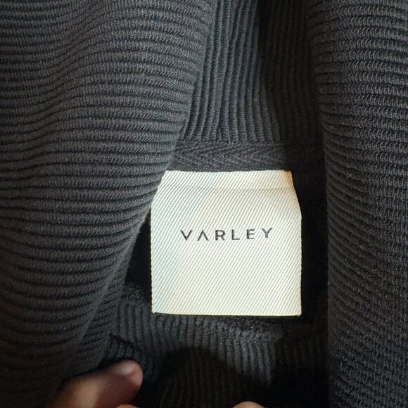 Varley black ribbed Milton Sweat pullover sweatshirt - Picture 4 of 7